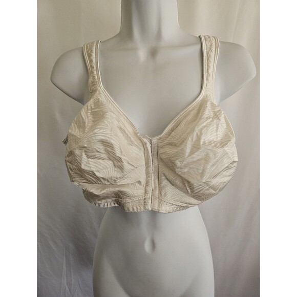 Playtex Bra Women's White Wirefree Front Closure Size 44D - Picture 1 of 6
